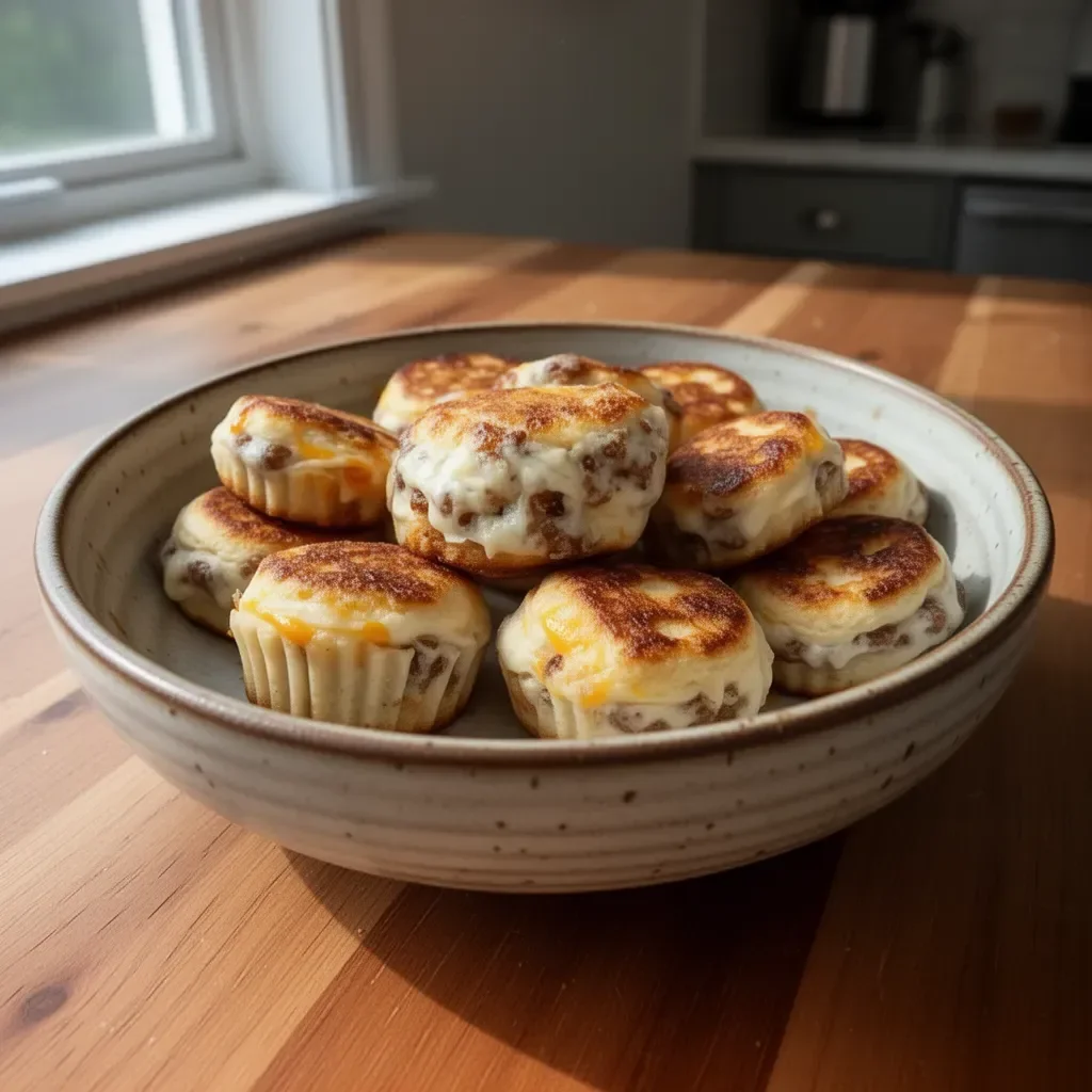 Mini McGriddle Bites served on a plate for a tasty breakfast experience