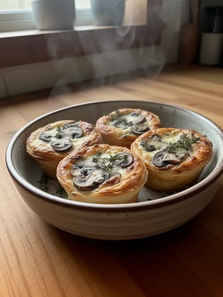 Mini Mushroom and Gruyère Pot Pies with Thyme