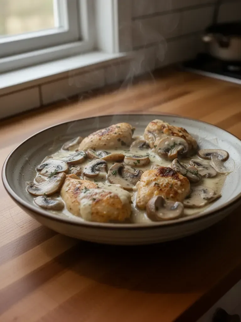 Mushroom Asiago Chicken