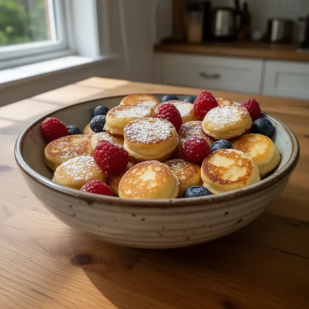 Delicious pancake mini muffins fresh out of the oven