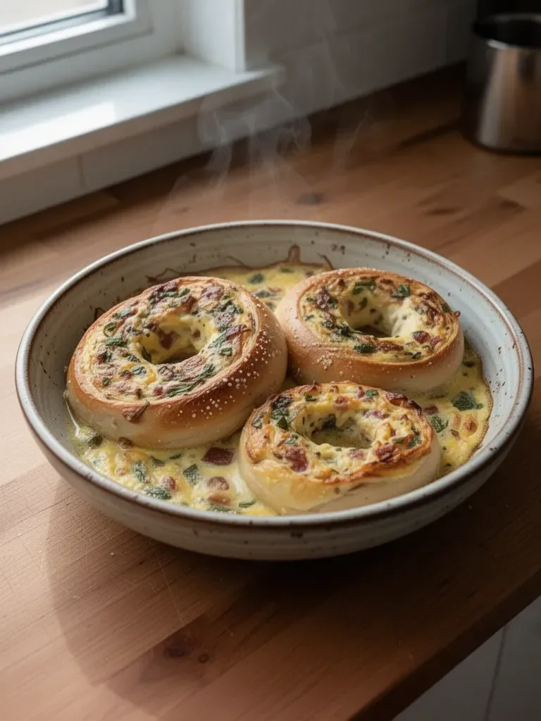 Quiche Stuffed Bagels