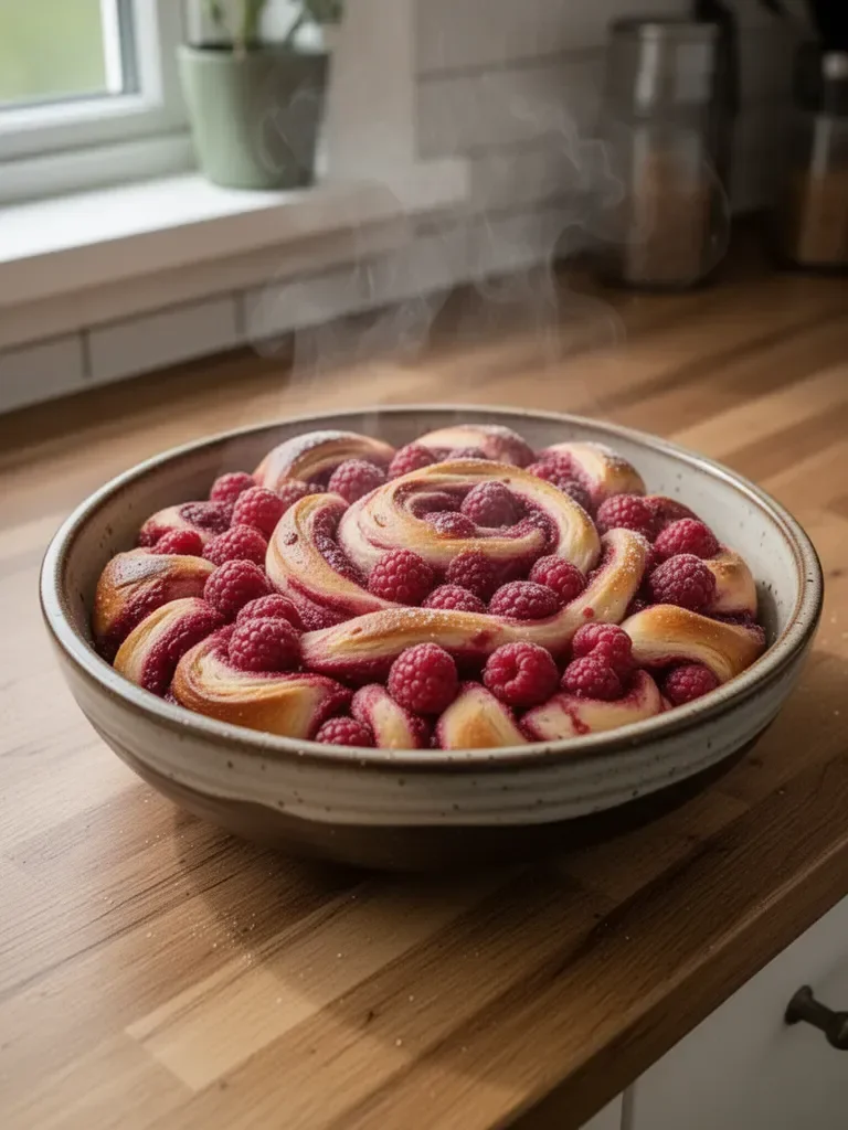 Raspberry Swirl Brioche Loaf