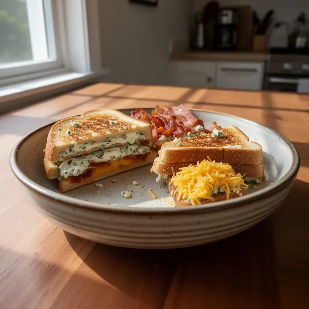 Roasted jalapeño popper grilled cheese sandwich with melted cheese and jalapeños