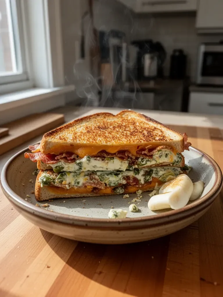 Roasted Jalapeño Popper Grilled Cheese