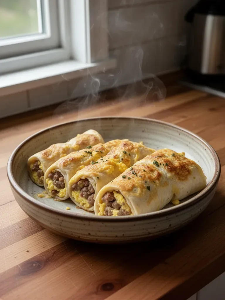 Sausage and Egg Breakfast Wraps