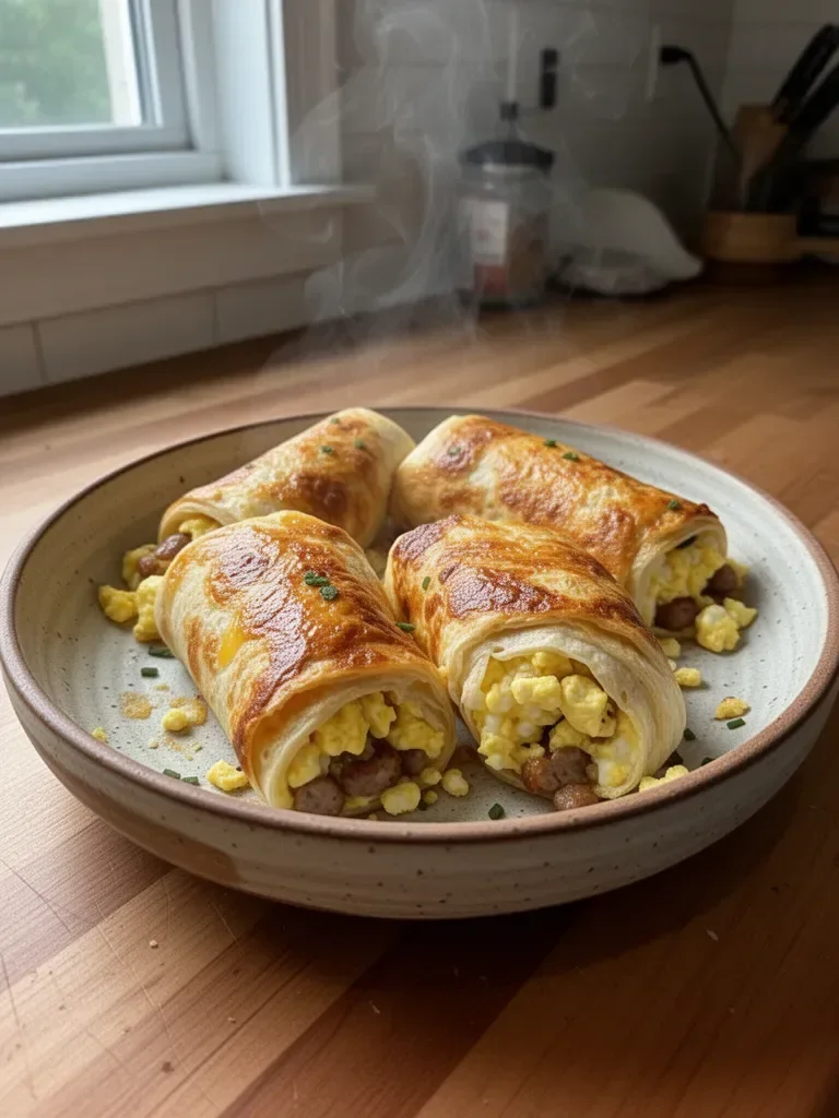 Sausage, Egg, and Cheese Breakfast Wraps