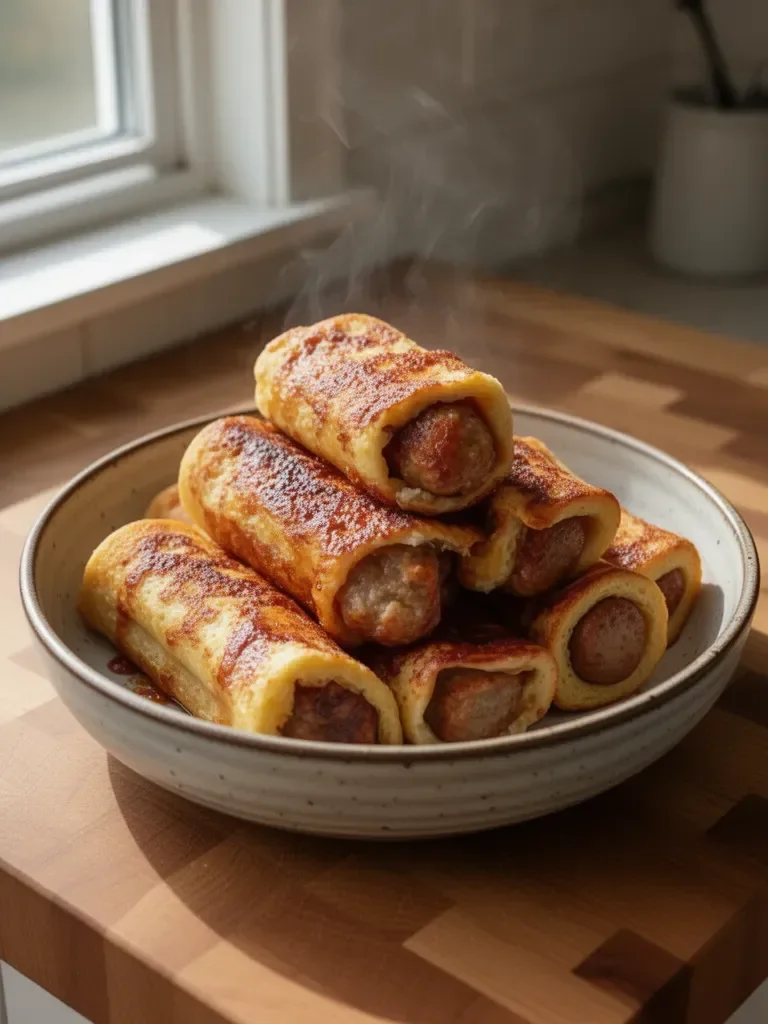 Sausage French Toast Roll-Ups
