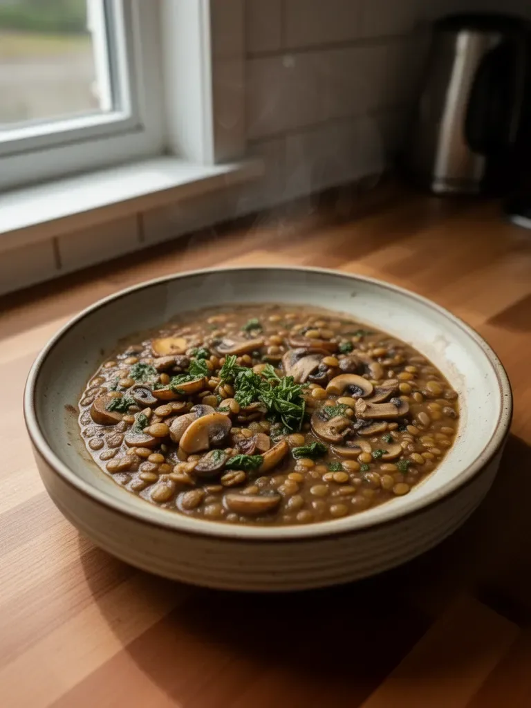 Vegan Lentil Mushroom Stew